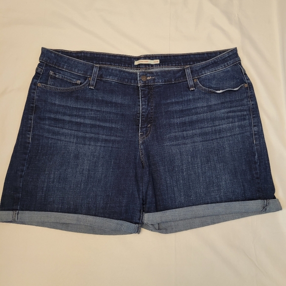 Levi’s Plus Size Denim Shorts Dark Wash Size 22W - Picture 3 of 9